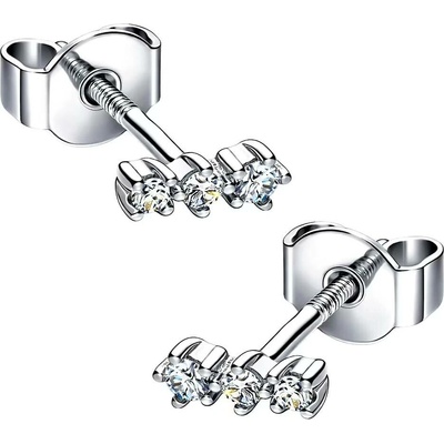 Zlaton Náušnice bílé zlato pecky 0.95g s diamantem 0.090ct 000230112207