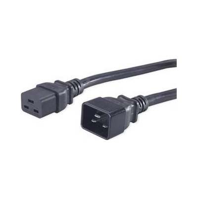 PremiumCord Kabel síťový prodlužovací 230V 16A 1,5m, konektory IEC 320 C19 - IEC 320 C20