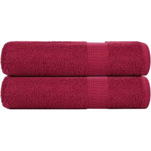 vidaXL Кърпи за душ FROGN 2 бр Бордо 70x140 см 360 gsm (136737)