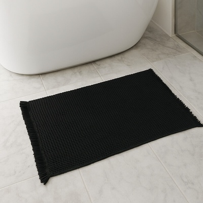 Takoy Vaflový protišmykový koberec do kúpeľne 51x81 čierny-HT-00449 | 51 x 81 cm