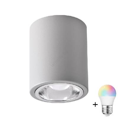 Димируемо LED RGBW точково осветително тяло JUPITER 1xE27/6, 5W/230V Ø 9, 8 см, сиво (LEDSA1041A)