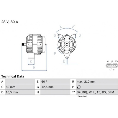 Generátor BOSCH 0 986 048 100