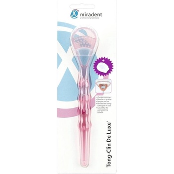 Miradent Четка за почистване на език Tong-Clin De Luxe, розова