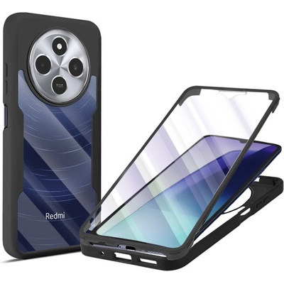 Techsuit Калъф за Xiaomi Redmi 14C / Poco C75 + Протектор - ColorVerse 360 Series - Черен