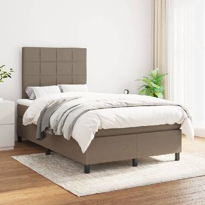 vidaXL 3141762 Boxspring postel s matrací textil taupe