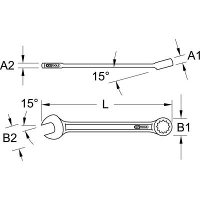KS Tools Očkový/vidlicový klíč 519.0656