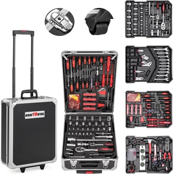 KraftRoyal Куфар с Ръчни Инструменти KraftRoyal 499 части тресчотки, ключове, отвертки (1650)