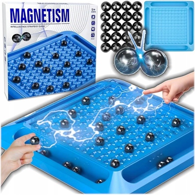 Magnetické šachy kuličky – vzdělávací strategická hra pro rodinu – sada s hrací deskou
