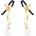 Kink Glass Bead Nipple Clamps Gold