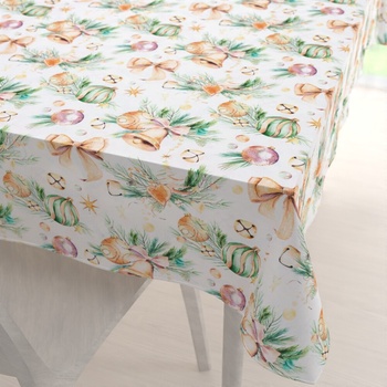 Biante Vianočný obrus PML-039 Banky a zvončeky 120x160cm