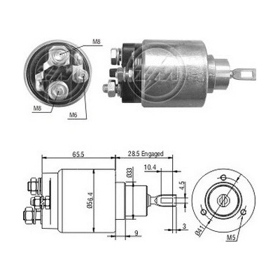Spínač startéru Bosch 0001108123, 0331303159