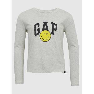 GAP Детска тениска Gap × SmileyWorld® GAP GAP | Siv | Момичешки | 104/110