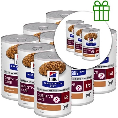 Hill's Hill s Prescription Diet i/d Грижа за храносмилането консерви за кучета 360 г, 9+3 БЕЗПЛАТНО