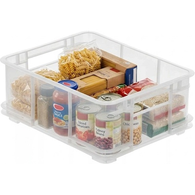 Keeeper Úložný box pre domácnosť aj dielňu, Bruno L 20,5 l 43 x 35 x 17,5 cm, transparentný