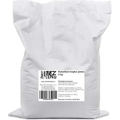 Život bez lepku Kukuřičná krupice jemná 5 kg