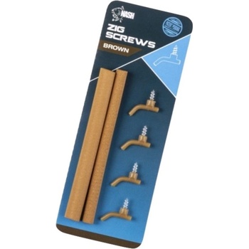 Nash Rovnátka Zig Screws hnedá 4 ks