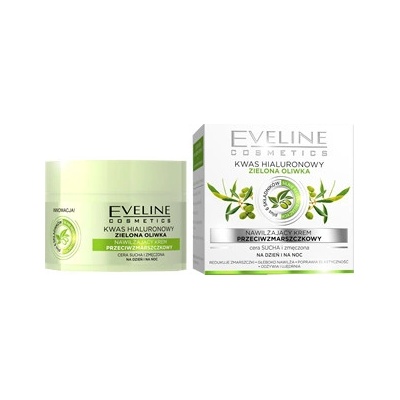 Eveline zelená oliva a kyselina hyalurónová hydratačný protivráskový krém 50 ml