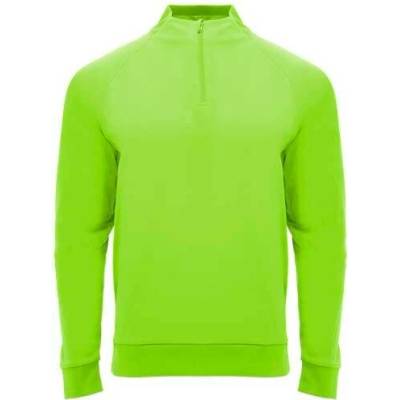Epiro dětská mikina s dlouhým rukávem a čtvrtinovým zipem Fluorescenční zelená