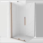 Mexen Velar плъзгаща се душ-преграда Walk-in 110 x 200 cm, скреж 8 мм, розово злато - 871-110-000-33-60 (871-110-000-33-60)
