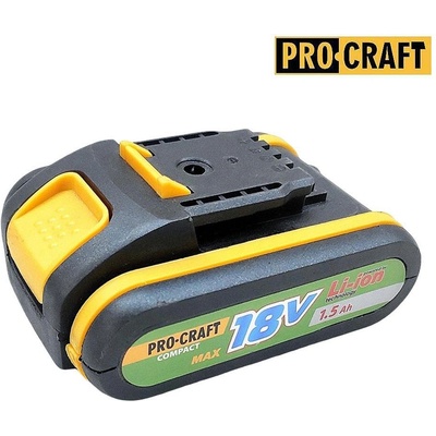 PRO-CRAFT Батерия акумулаторна, Li-Ion, 18V, 1.5Ah, PROCRAFT Compact, за PA18C (UNI-01012700)