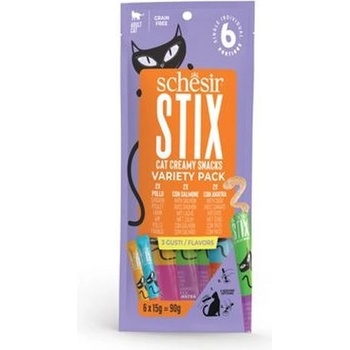 Schesir Cat pochoutka Stix Liquid Snack Variety 6 x 15 g