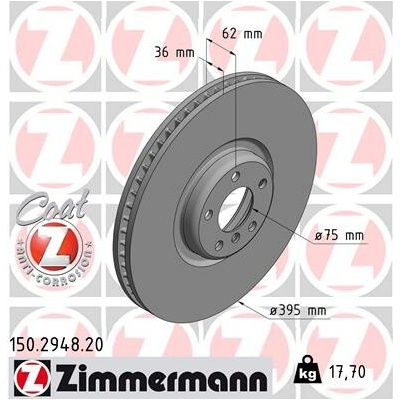 Brzdový kotúč ZIMMERMANN 150.2948.20 (150294820)