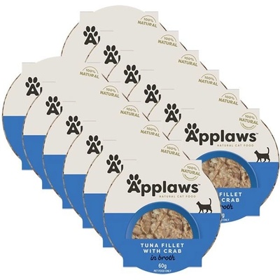 Applaws cat s tuniakom a krabom vo vývare 12 x 60 g