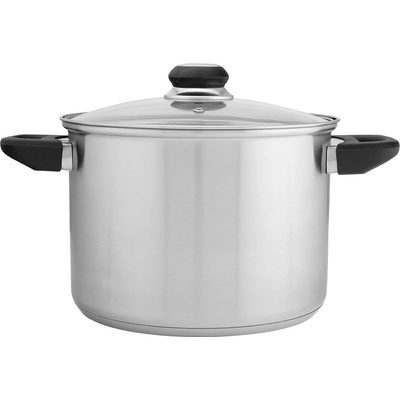 Altom design Emilio vysoký nerezový hrnec 5,6 l s skleněnou poklicí 22 cm