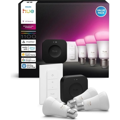Philips Základná sada Hue WACA 3xGU10/5,7W 2000-6500K + zariadenie na prepojenie P5920