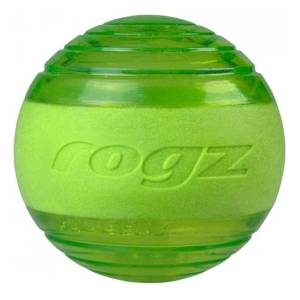 Rogz Squeekz - Кучешка играчка гумена скърцаща топка 6.4 см. зелен
