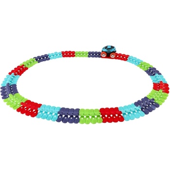 Teddies Autodráha barevná pružná 92 ks auto na baterie se světlem