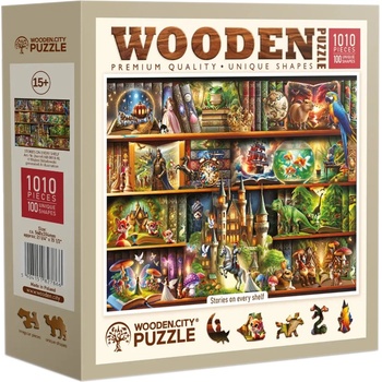 Wooden City Дървен пъзел Wooden City, 1010 части - Приказки на всяка лавица (NB 0818-XL)