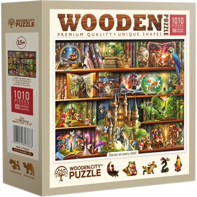 Wooden City Дървен пъзел Wooden City, 1010 части - Приказки на всяка лавица (NB 0818-XL)