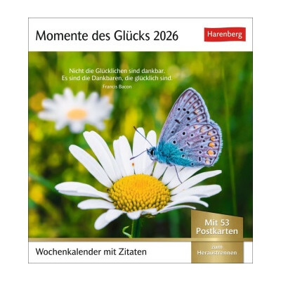 Momente des Glücks Postkarten Wochen mit Zitaten mit 53 Postkarten 2026