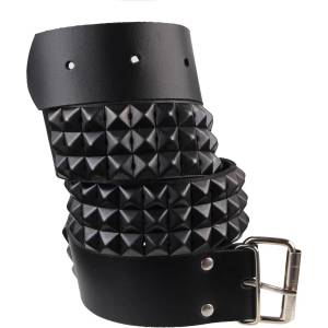 Black & metal пирамидален колан 3- pas-092
