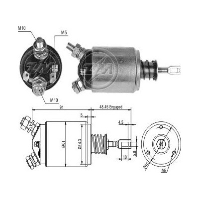 Spínač startéru 0001354016 Bosch 0331400008