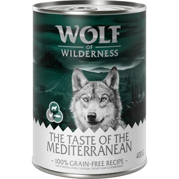 Wolf of Wilderness 24х400г The Taste Of. . . Wolf of Wilderness, консервирана храна за кучета -Mediterranean