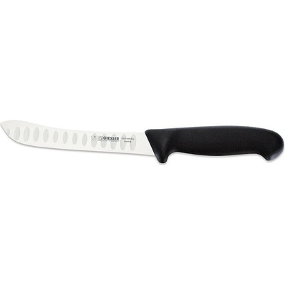 GIESSER Nůž stahovací s výbrusy v čepeli, délka ostří 18 cm, černý