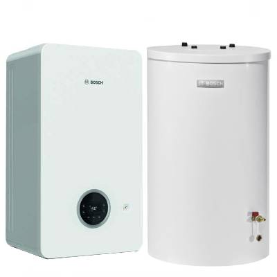 Bosch Condens GC 2300i W 15 P + WST 120-5O (Kondenzační plynový kotel Bosch v sestavě se 120 litrovým zásobníkem vody a elektronickým čerpadlem )