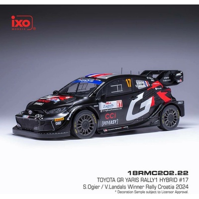 IXO Toyota GR Yaris Rally1 Rally Croatia 2024 17 Ogier Landais 1:18