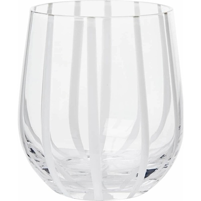 Broste Sklenice White Stripe bílá barva čirá barva sklo 350 ml