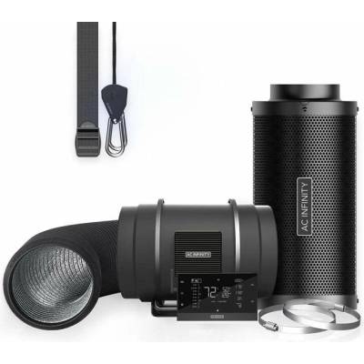 AC Infinity Air Filter Set AI+ PRO 200 mm Inline Duct Fan With AI+ Controller and Activated Charcoal Filter