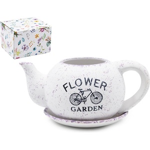  КАШПА ЧАЙНИК С ЧИНИЙКА flower ЛИЛАВО С БЯЛО (02-23484/2)