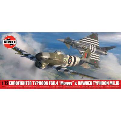 AIRFIX Classic Kit letadla A40001 Eurofighter Typhoon FGR.4 FMOG + Hawker Typhoon Mk.Ib Twin Pack 1:72
