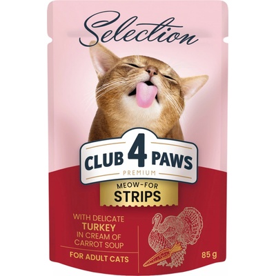 Club 4 Paws Premium Adult Proužky krůtí smetanové mrkvové polévce 12 x 85 g