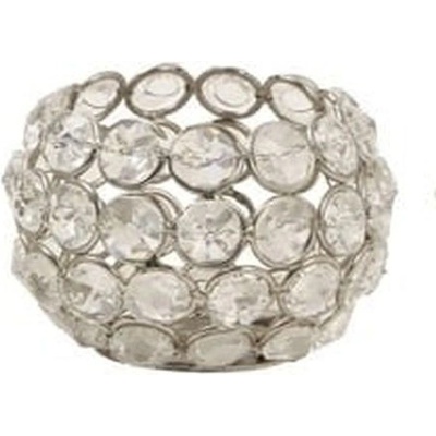 Kovový svícen vyplněný sklíčky Crystal - Ø 6*6 cm - Light & Living
