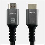 Approx Кабел APPROX - HDMI 2.1 кабел мъжки/женски 1 м (UHD 8K, 4K, FHD, позлатено покритие, HDR10, HDCP 2.2, Dolby TrueHD, ARC) APPC62 (APPC62)