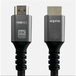 Approx Кабел APPROX - HDMI 2.1 кабел мъжки/женски 1 м (UHD 8K, 4K, FHD, позлатено покритие, HDR10, HDCP 2.2, Dolby TrueHD, ARC) APPC62 (APPC62)