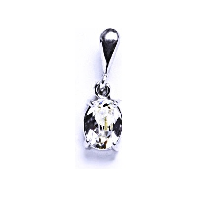Čištín Stříbrný přívěšek Swarovski krystal čirý 8x6mmP 1245/22