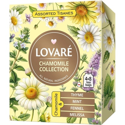 Lovaré Chamomile collection 32 sáčků kolekce čajů 41,6 g